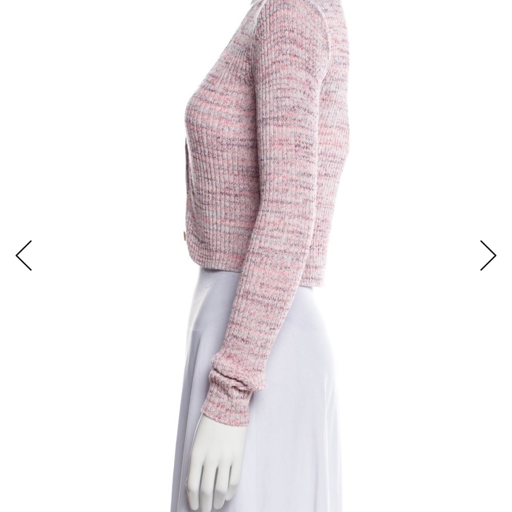 INTERMIX Light Pink Ribbed Cardigan - Picture 3 of 7
